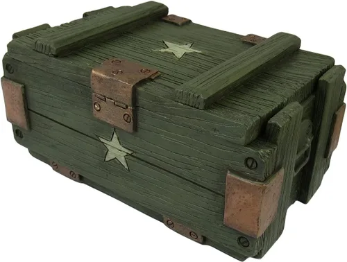 Vista 4 de DWK Caja de munición militar caja de baratijas l Pequeño ejército recuerdo pecho 6" pulgadas