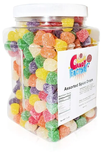 Vista 2 de Sarahs Candy Factory Gotas de Dulce con Especias Surtidas 3 Libras en Frasco