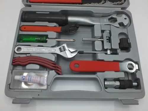 Vista 4 de Gravity Universal Home Mechanic's Bike Bicycle Repair Kit de herramientas de mantenimiento con estuche
