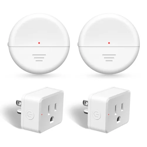 Vista 64 de NineLeaf - Enchufe de salida de control remoto, interruptor de luz de encendido y apagado inalámbrico desmontable 500FT Light Plug Decorator