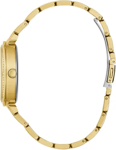 Vista 4 de GUESS US - Reloj analógico de corte floral iridiscente para mujer