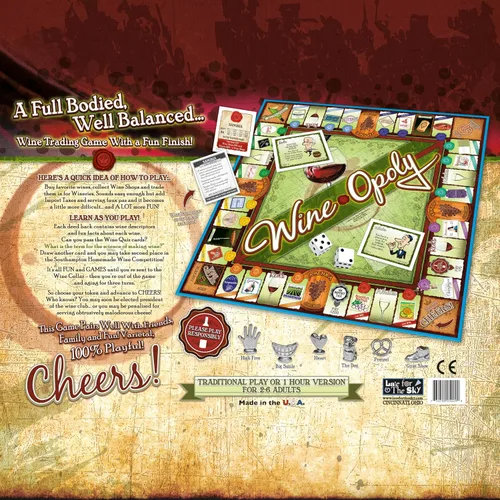 Vista 5 de wine-opoly Monopoly Junta Juego