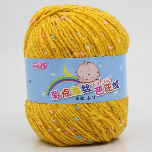 Vista 2 de Paquete de 6 hilos de ganchillo de algodón colorido para tejer suéter súper suave para mantas de bebé y ropa, sombrero, bufanda, 10.58 oz