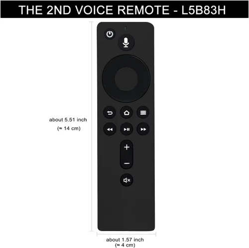 Vista 4 de Control remoto de voz de repuesto L5B83H con control de potencia y volumen para Amazon TV Cube and Stick, 1ª y 2ª