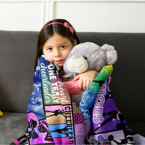 Vista 4 de Manta de regalo de animadora de 50 x 40 pulgadas, regalos de animadora para niñas, regalos de animadora para animadoras, regalos para animadoras