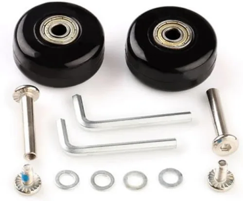 Vista 5 de F-BER Kit de reemplazo de ruedas de equipaje para maleta, ruedas OD40-2.520 in, ABEC 608zz, juego de 2