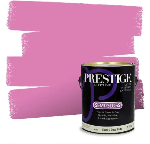Vista 224 de Prestige Paints Pintura exterior e imprimación en uno, 1 galón, plano, coincidencia comparable de Valspar* Amber Rose*