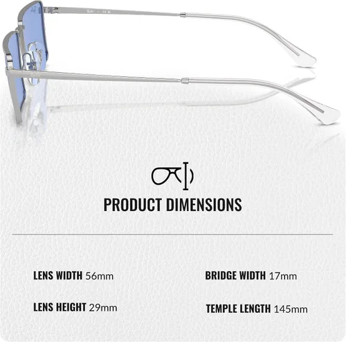 Vista 5 de Ray-Ban RB3741 EMY BIO-BASED - Gafas de sol rectangulares para hombres y mujeres con kit oficial de gafas RAYBAN