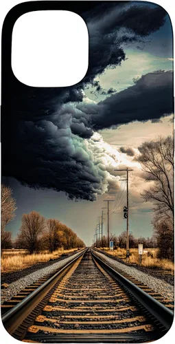 Vista 6 de Railroad Train Tracks Storm - Carcasa para iPhone 17