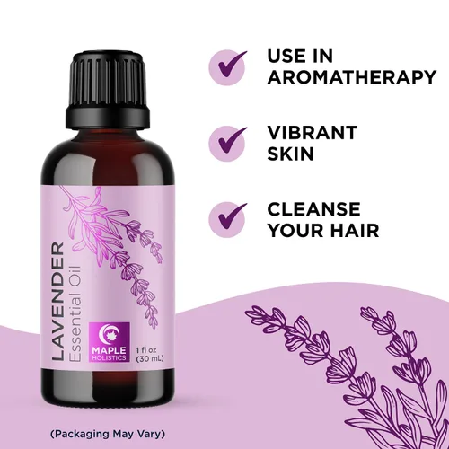 Vista 6 de Juego de aceites esenciales de aromaterapia para difusor, aceite esencial de romero puro y aceite esencial de lavanda, aceites esenciales puros
