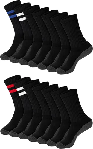 Vista 19 de Hanes - Calcetines para hombre, calcetines X-Temp acolchados de corte bajo, paquete de 12 Negro - Paquete de 12