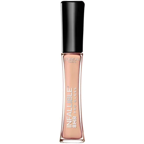Vista 28 de L'Oreal Paris Makeup Infallible - Brillo labial hidratante de 8 horas, pétalo nude, 0.21 onzas líquidas Pétalo Desnudo