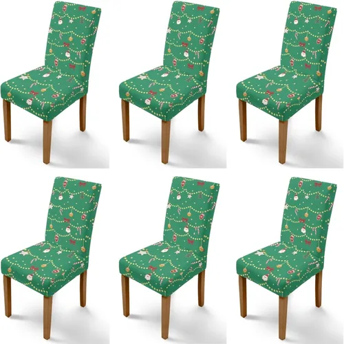 Vista 21 de Rnyleeg Juego de 1 fundas para sillas de comedor de Navidad, fundas para sillas de comedor, diseño étnico, diseño étnico, suave, lavable, para Arco