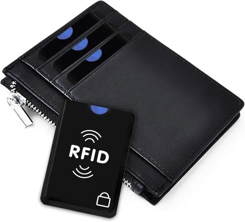 Vista 22 de SaiTech IT Juego de 10 fundas de bloqueo RFID, la mejor manera de proteger tus tarjetas del robo electrónico, diseño duradero, ligero y compacto