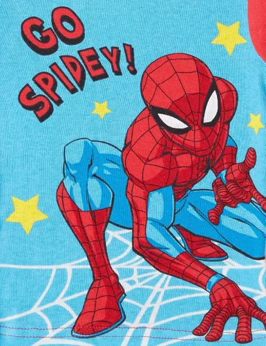 Vista 8 de Marvel Boys Avengers Black Panther Captain America Thor Spider-Man 4-Piece Snug-fit Cotton Pajamas Set