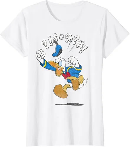 Vista 16 de Disney Mickey And Friends - Camiseta vintage de Donald Duck Angry Jump, Negro
