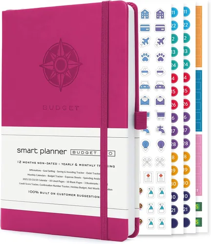 Vista 8 de Agenda de presupuesto Smart Planner – Agenda financiera tamaño A5 – Planificador de presupuesto sin fecha 2024-2025 y organizador mensual