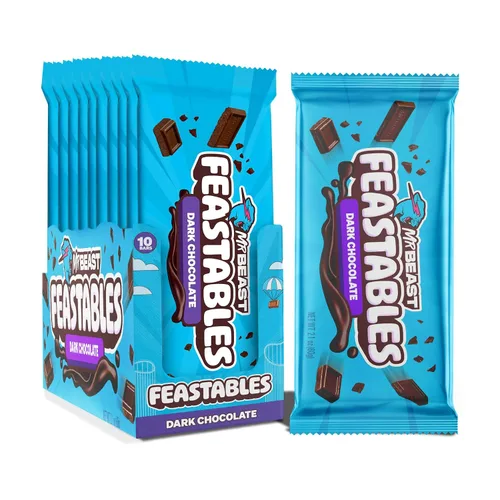 Vista 9 de Feastables Barra de chocolate con leche de almendras tamaño King, 2.1 oz (60 g), 10