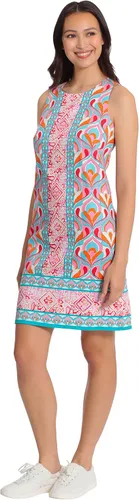 Vista 2 de London Times Vestido de satén de algodón para mujer Preppy Bright Happy Vacation Shift