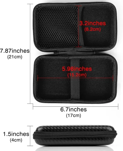 Vista 2 de Estuche de transporte para banco de energía solar, caja de almacenamiento de viaje dura portátil para cargadores solares, compatible con BLAVOR Negro
