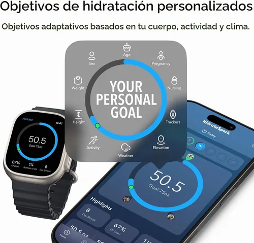 Vista 3 de Hidrate Spark PRO 2 – Botella inteligente con recordatorios de bebidas y seguimiento de agua, gran regalo de vacaciones para resoluciones de año