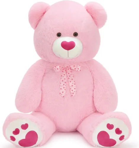 Vista 17 de Tezituo Oso de Peluche Gigante de 47 Pulgadas, Suave Animal de Peluche Grande Tamaño Real de 4 Pies, Juguete de Oso de Peluche, Regalo de San Azul