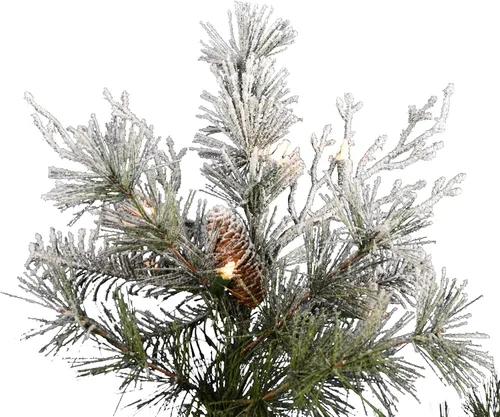 Vista 2 de Vickerman Árbol de Navidad artificial de Cheshire de 4.5 pies de conexión instantánea, mini luces Dura-Lit® transparentes, árbol de Navidad