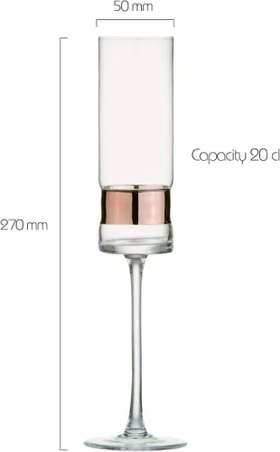 Vista 3 de SoHo - Copas de champán hechas a mano para bodas y celebraciones, 7 onzas, color bronce, juego de 2 elegantes copas de champán
