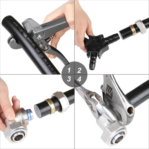 Vista 5 de Montaje de codo igual de 3/4 pulgadas para uso de tubos de 3/4 pulgadas con sistema de tuberías de aire