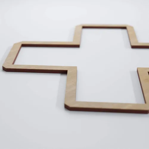 Vista 140 de 7 3/8"W X 7 3/8"H Extra Pequeño Fowler Decorativo Fretwork Madera Paneles De Pared, Aliso