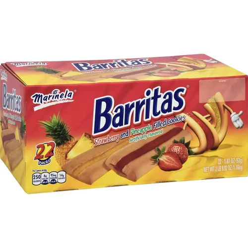 Vista 3 de Marinela, Barritas, galletas de piña y fresa, 44 unidades, 82.28 onzas