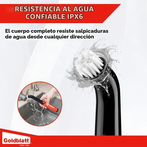 Vista 3 de Goldblatt Limpiador eléctrico inalámbrico giratorio de 18 piezas, resistente al agua