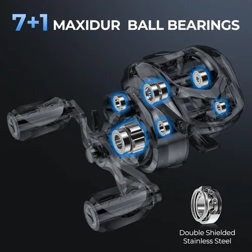 Vista 7 de KastKing Spartacus II Plus Baitcasting Fishing Reels with 8.0:1 Gear Ratio