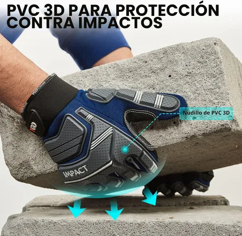 Vista 2 de Vgo... Impact Resistant Mechanic Gloves for Men,Heavy Duty(SL9792)