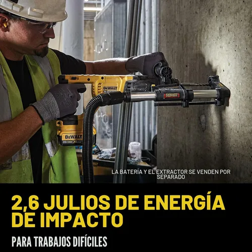 Vista 5 de DEWALT Martillo giratorio inalámbrico de 20 V MAX SDS Plus de 1 pulgada con mango en D, solo herramienta desnuda (DCH133B)