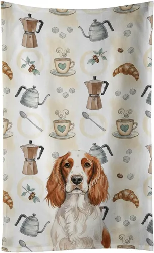 Vista 347 de Caroline's Treasures Afghan Hound - Toalla de cocina para barra de café, terciopelo frontal y lazo de algodón, lavable a máquina Sabueso afgano