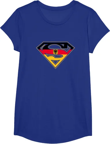 Vista 18 de Superman Camiseta German Shield, Azul / Patchwork, S Rojo