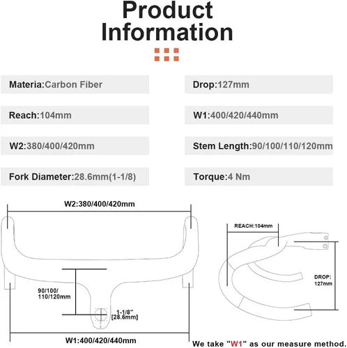 Vista 3 de Manillares de fibra de carbono RXL SL para bicicleta de carretera con vástago integrado, manillar de bicicleta de carretera integrado de carbono