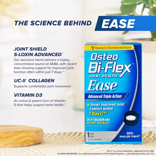 Vista 6 de Osteo Bi-Flex Ease Advanced Triple Action con Vitamina D Suplementos para Articulaciones, Mini-Tabletas, 28