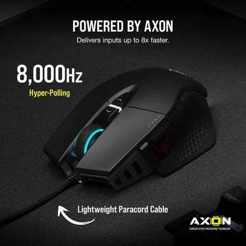Vista 3 de Corsair M65 RGB Ultra Tunable FPS Gaming Mouse Marksman Sensor óptico de 26,000 DPI, interruptores ópticos, tecnología de hiperprocesamiento AXON