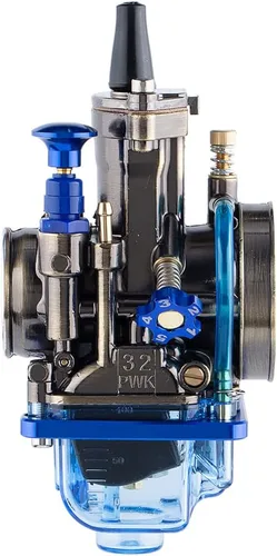 Vista 5 de Carburador PWK de 30 mm de rendimiento de mejora de carreras con chorros de carburador universal para motores de 125 cc a 250 cc 2T 4T para Dirt Azul