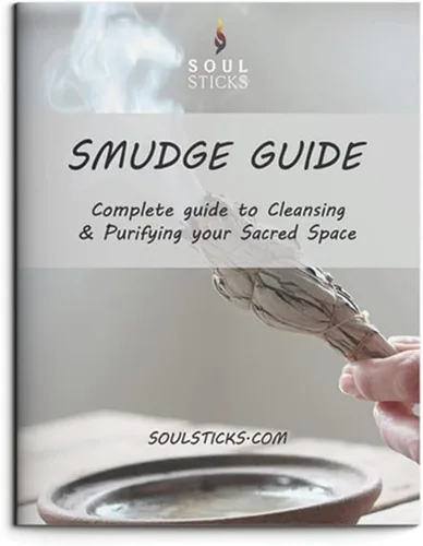 Vista 8 de SOUL STICKS El mini kit de manchas para principiantes incluye varita de selenita de concha de abulón 3-4 de salvia blanca y palo santo con guía