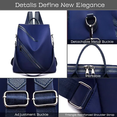 Vista 4 de FANDARE Mochila para mujer, bolsos de hombro de moda, mochila escolar para niña, mochila para mujer, mochila para trabajo universitario, viajes