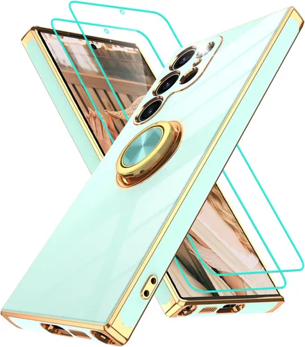 Vista 40 de Funda para Motorola Moto G 5G 2024: Funda Moto G Play 5G 2024 con 2 piezas de protectores de pantalla, soporte de anillo de rotación de 360°