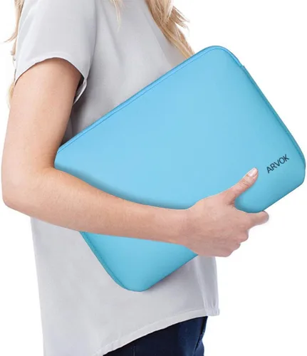 Vista 7 de Arvok Funda para Laptop de 11, 11.6 y 12 pulgadas para MacBook Air 12, funda de neopreno resistente al agua para notebook, computadora y tablet Azul