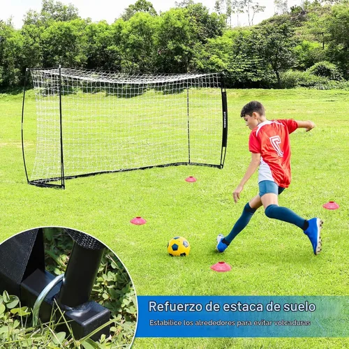 Vista 3 de Storgem Soccer Goal for Backyard with Bow Frame, Collapsible Metal Base