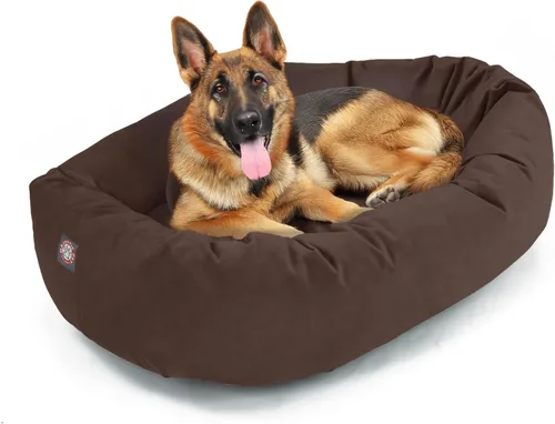 Vista 43 de Majestic Pet Cama para Perros de 52 Pulgadas de Ante Calmante Lavable 52x35x11 (Pulgadas) – Acogedora Cama Redonda para Perros con Forma de Dona