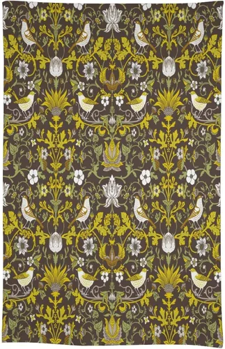 Vista 117 de Mantel Floral Retro de Pájaros, Diseño Original Bohemio William Morris Estampado Cubierta de Mesa para Hogar Picnic Fiesta Comedor Cocina William
