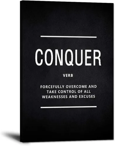 Vista 10 de Arte de pared motivacional Zero Talent Required - Póster de 10 claves del éxito, impresiones con citas positivas, decoración inspiradora de pared