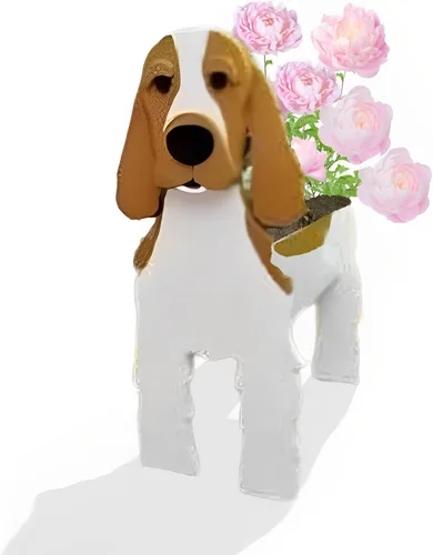 Vista 51 de Macetero de flores para perros, regalos para mujeres, bonitas macetas de PVC para perros, macetas para interiores y exteriores, maceta de jardín